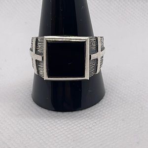Buck Palmer Black Onyx Cross Ring